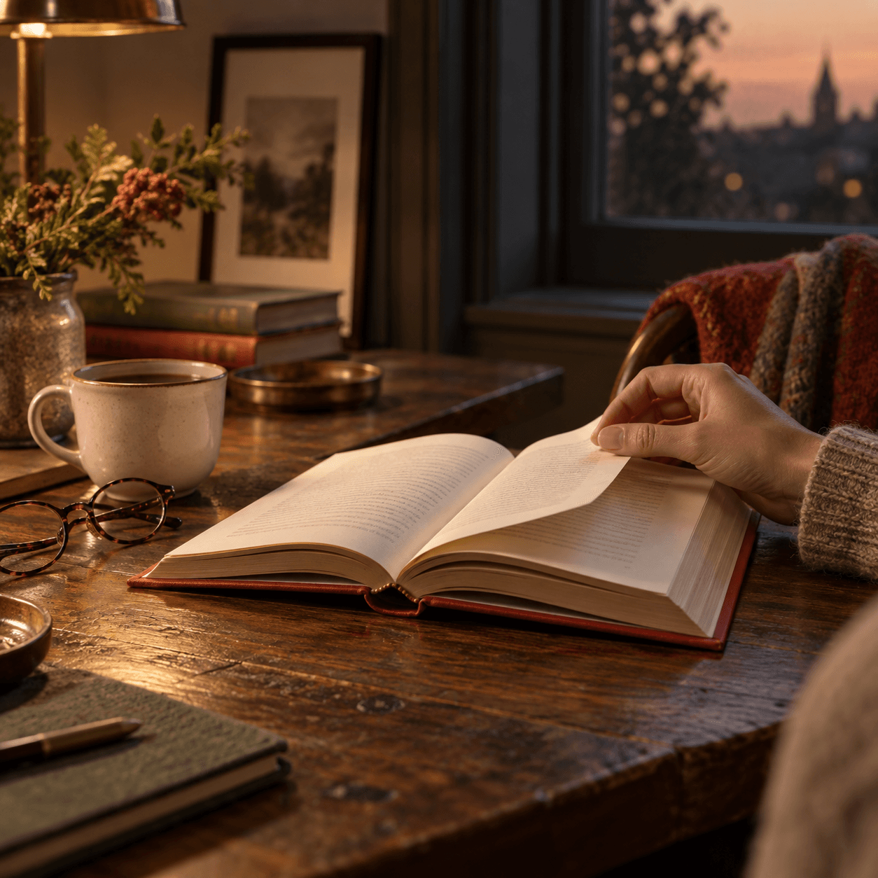 كتاب مفتوح في ضوء المساء